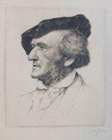 Richard Wagner Original Radierung Waldemar Pech