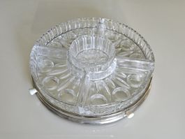 Ansprechendes Glas-Service mit drehbarem Spiegel, 6-teilig