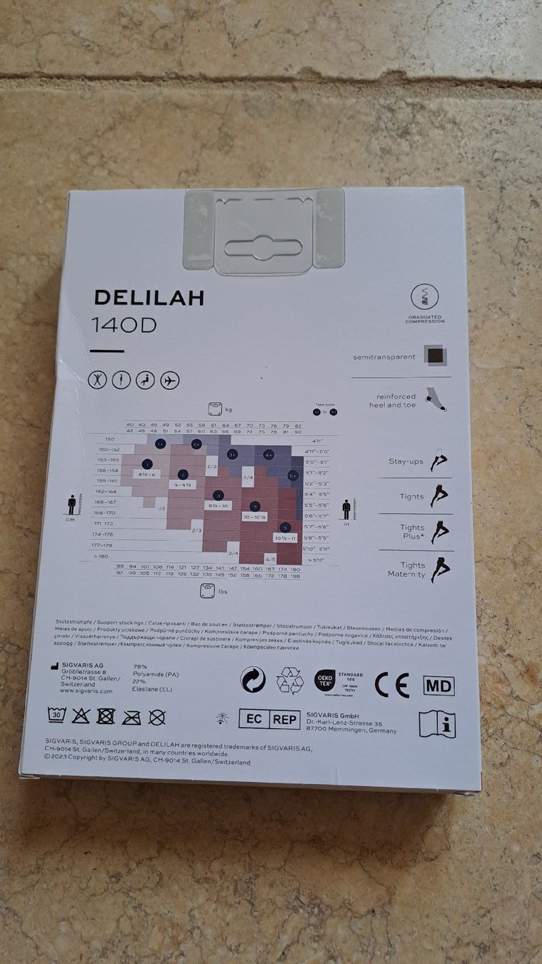 Sigvaris Calze & Collant: Collant Sigvaris Delilah 140D (Mesh) – Usato da Rolle venduto da Loutre84 1