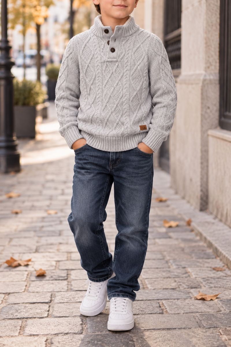C&A Pullover & Sweatshirts: PULL EN MAILLE TORSADÉE GRIS – Neu (gemäss Beschreibung) aus Lausanne von mar_6snp