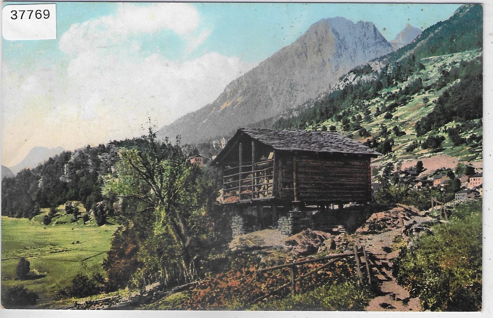 Cartoline postali: Berglandschaft mit Alphütte - Litho – Usato da Ettingen venduto da Kartenplanet
