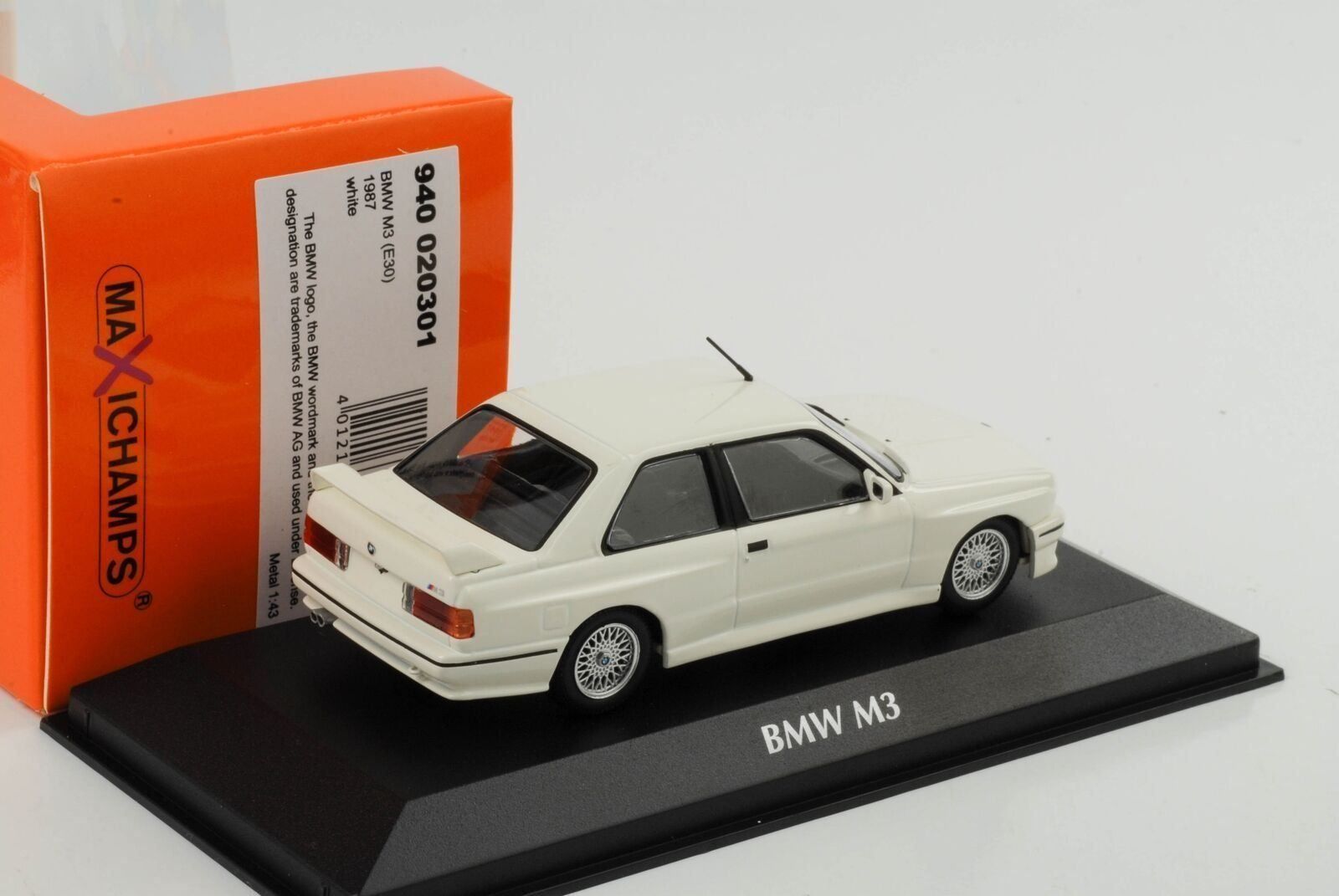 Minichamps Modellini d'auto: BMW M3 (E30) (1987) – Nuovo e nell'imballaggio originale da Flawil venduto da Imperiosud 1