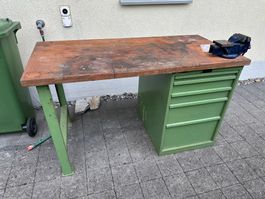 Lista Werkbank mit Schubladenstock + massiver Arbeitsplatte
