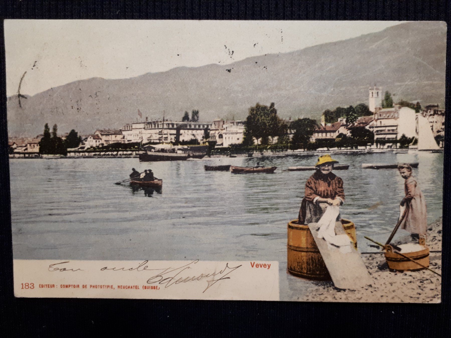 Ansichtskarten: VEVEY - 1903 CARTE ANIMEE – Gebraucht aus Ponto Valentino von giorgia06