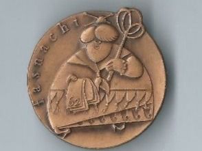 Basler Plaketten & Abzeichen: Fasnachtsplakette Basel, "Blaggedde" 1962 (Bronce) – Gebraucht aus Zürich von t24_de