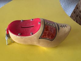 Kässeli Holzschuh Holland Kasse Spardose Vintage