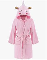 Unicorn Bathrobe, Cotton, 6–8 Y, Kinder-Bademantel Einhorn