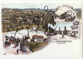 Gruss aus Rudolfstetten mit Tramway, Ct. Aargau