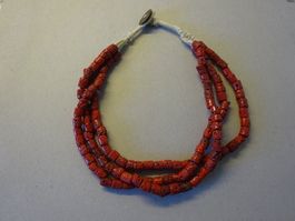 Rote Korrallenglas Kette - Indien 1936