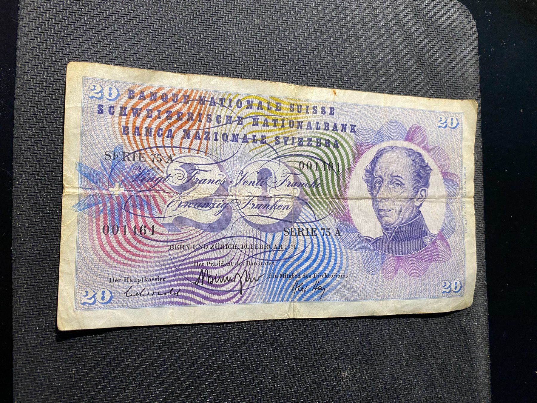 Banconote: 20 Franken Francs 1971 – Usato da Grand-Lancy venduto da Dany1973