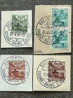 1940er-Jahre Rheinfelden AG: 4 Post-Stempel Eindruck stark!