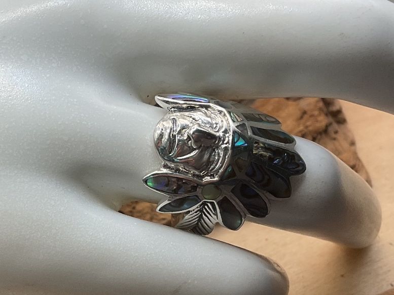 Ringe: Indianerring aus Perlmutt und Sterlings. Gr.55 – Neu (gemäss Beschreibung) aus Luzern von S.Kern01 1