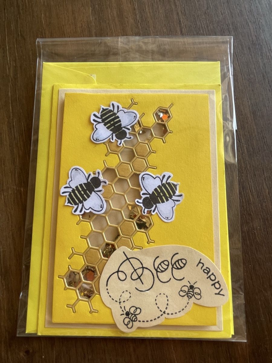 Karten: Grusskarte „Bee happy“ – Neu und originalverpackt aus Lanzenneunforn von elster95 4