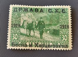 Bosnien, Königreich der Serben, Kroaten & Slowenen 1918