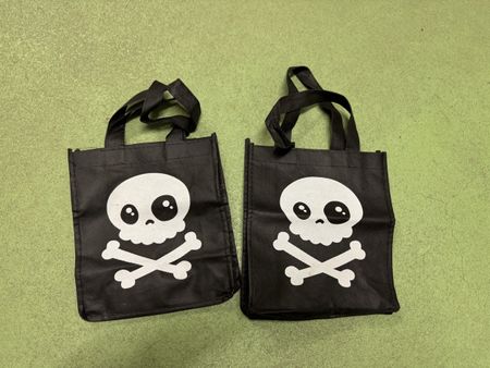 2x Halloween Stofftaschen Totenkopf 💀 Süss & Neu!