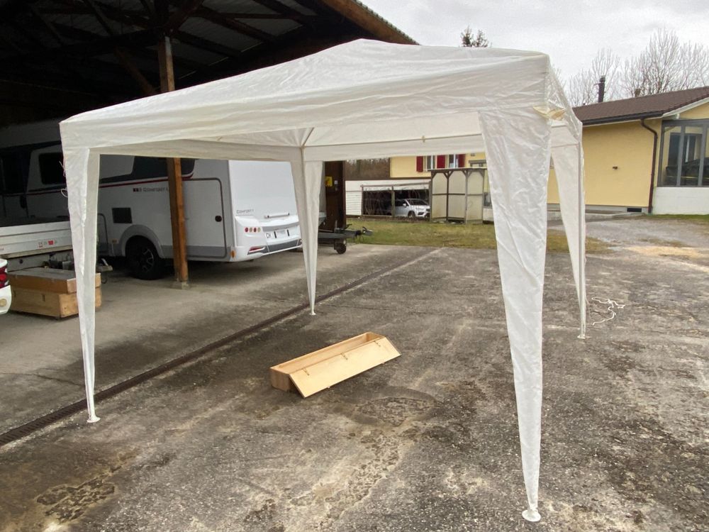 Kingdura Pop-Up-Pavillon 3x3m – Doppeldach, Mit 4 Sandsäcken, 3 Höhen Verstellbar, Einfach Aufzubauen