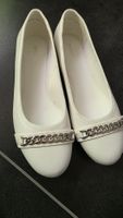 Ballerinas Graceland weiss mit Kette Grösse 39 nie getragen!