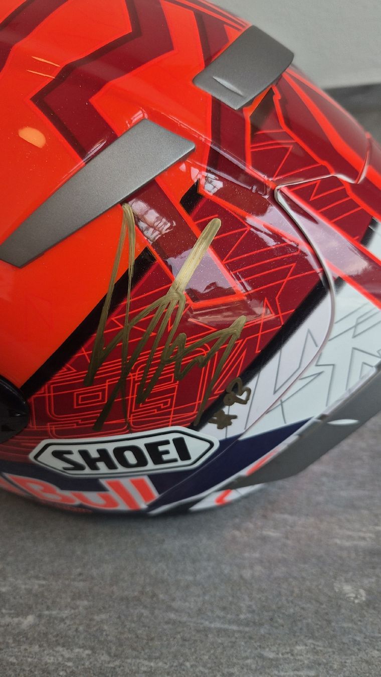 Caschi & visiere: Marc Marquez Replic Helm mit Original Unterschrift  – Nuovo (secondo la descrizione) da Utzenstorf venduto da mbo_y2g7 1