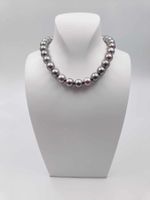 TAHITI KULTUR PERLENCOLLIER MIT ROSÉGOLD DIAMANTVERSCHLUSS