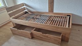 Bettgestell mit Schublade und Rost