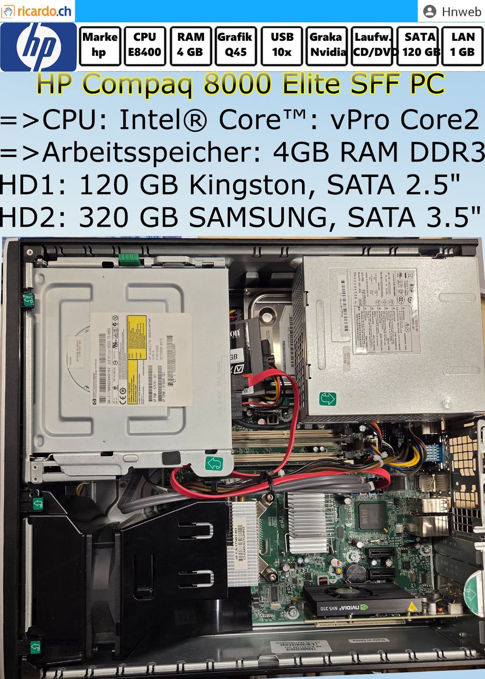 Hewlett Packard PC: PC HP Compaq 8000 Elite SFF PC – Usato da Kaisten venduto da Hnweb 4