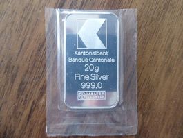 Silberbarren 20g Kantonalbank