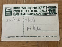 Bundesfeier-Postkarte 1914, Pestallozi-Neuhof