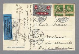 1926, AFRIKAFLUG ZÜRICH - ALEXANDRIEN, , SAUBER