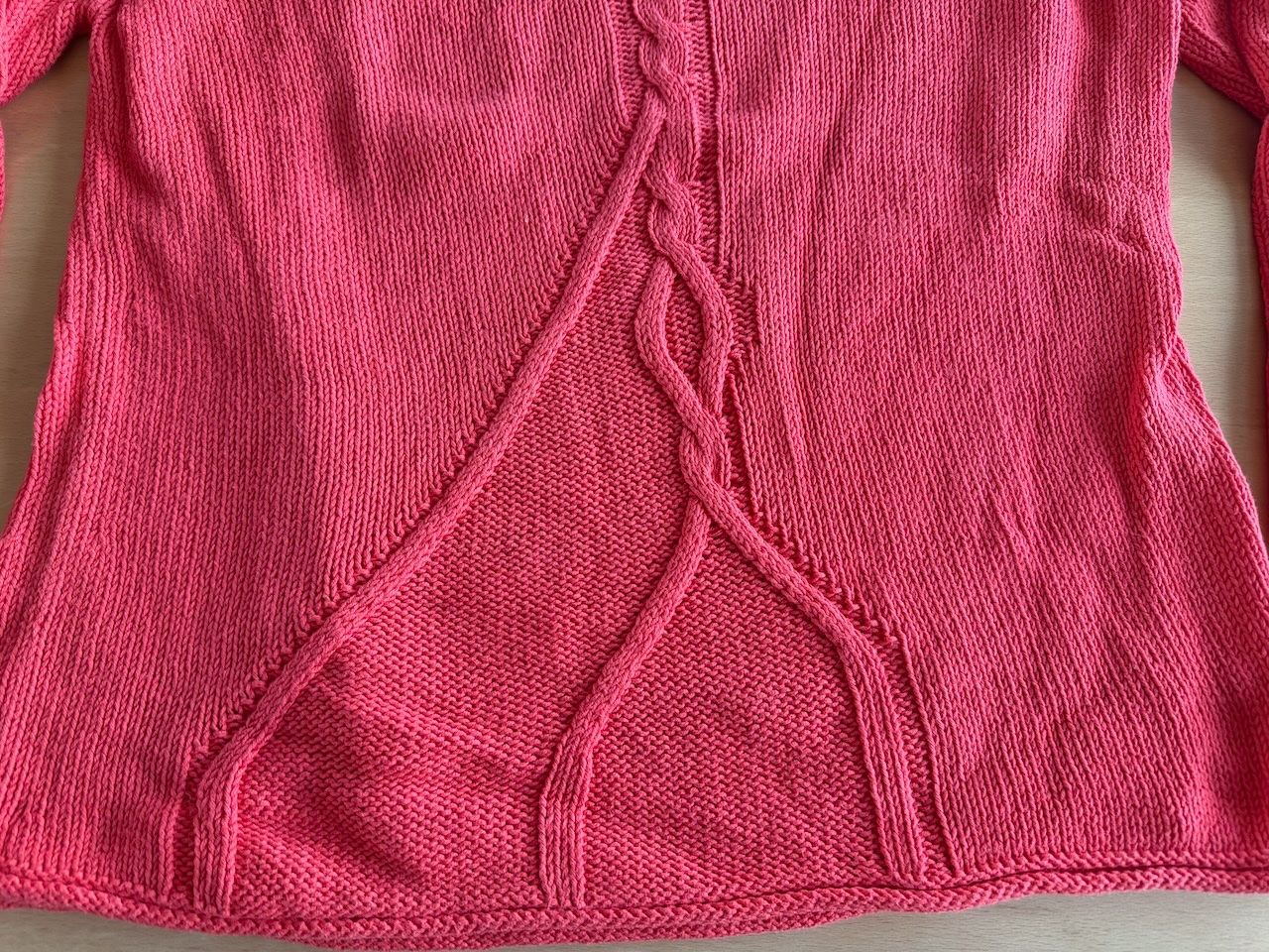 Maglioni & Felpe: Baumwollpullover rot-orange m.Zopfmuster – Usato da Winterthur venduto da ing_pd8f 5