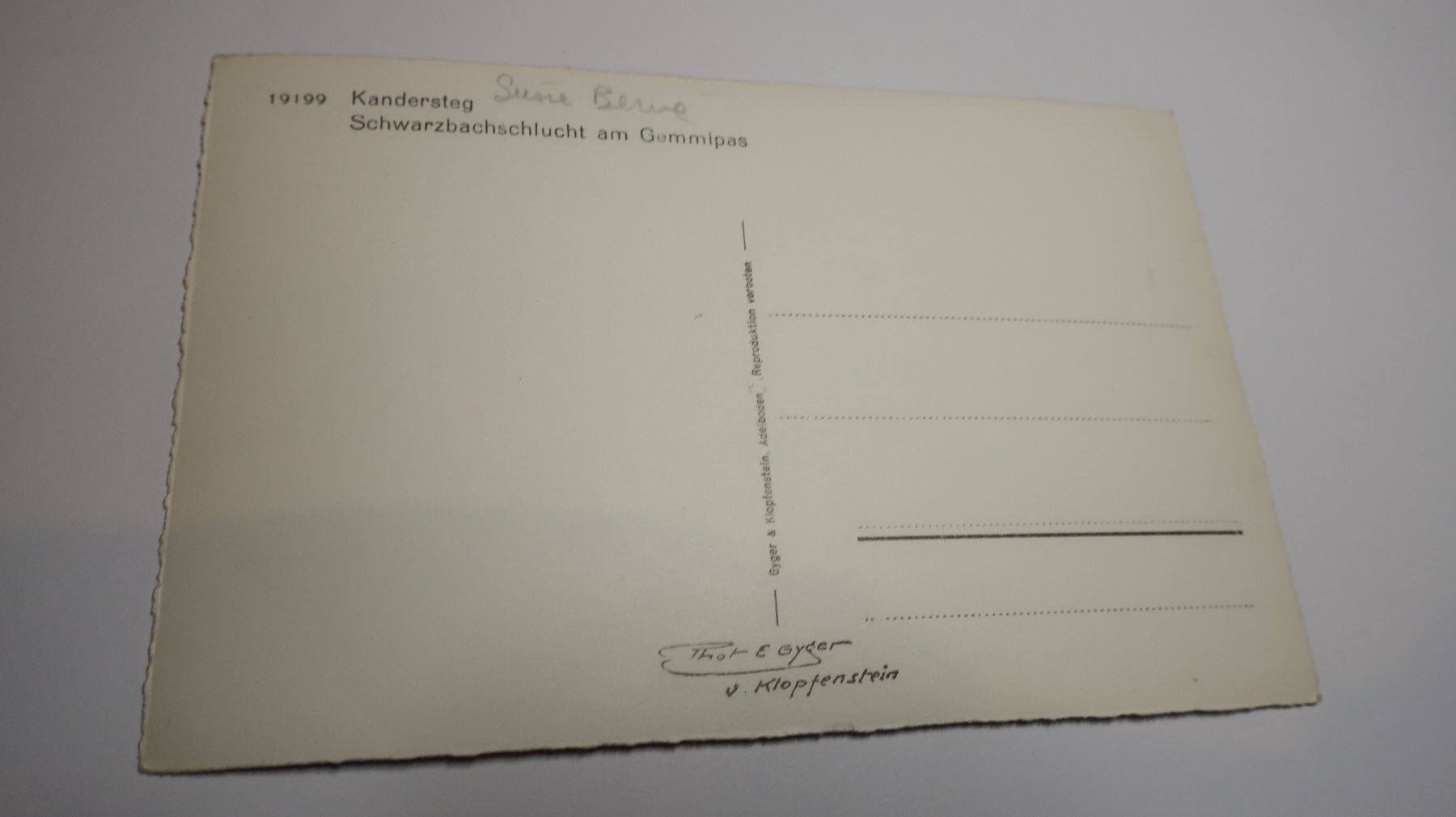 Cartoline postali: Kandersteg Schwarzbachschlucht am Gemmipas – Usato da Cormoret venduto da Pascalll2001 3
