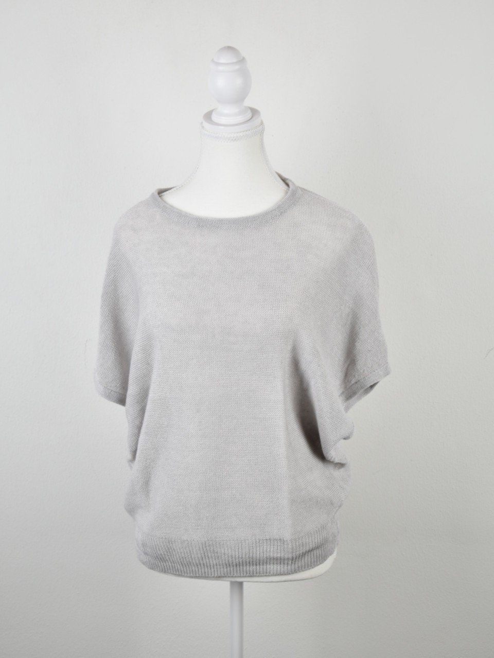 Maglioni & Felpe: handknit Kurzarm Pullover, grau, Gr.S, 100% Leinen – Usato da Nürensdorf venduto da 2ND_STORY 1
