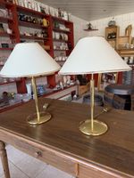 Tischlampen Messing inkl. Schirm 2 Stk. Funktioniert 
