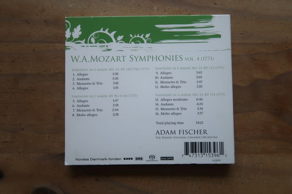 Adam Fischer Wa Mozart Symphonies Vol 4 Sacd Kaufen Auf Ricardo