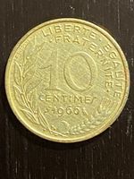 France, RARE 10 centimes 1966 Cu. Al. Ni. 