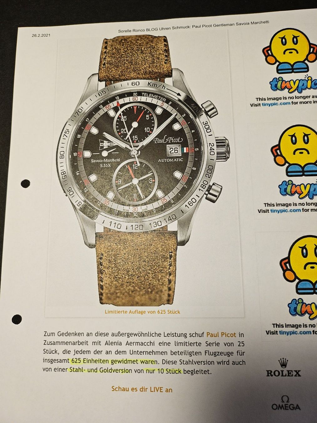 Paul Picot Uhren: Paul Picot, Chronograph, limitiert – Gebraucht aus Rorschach von balei 5