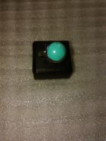 RING EDELSTHAL,,MIT TÜRKIS,,,GLANZIG