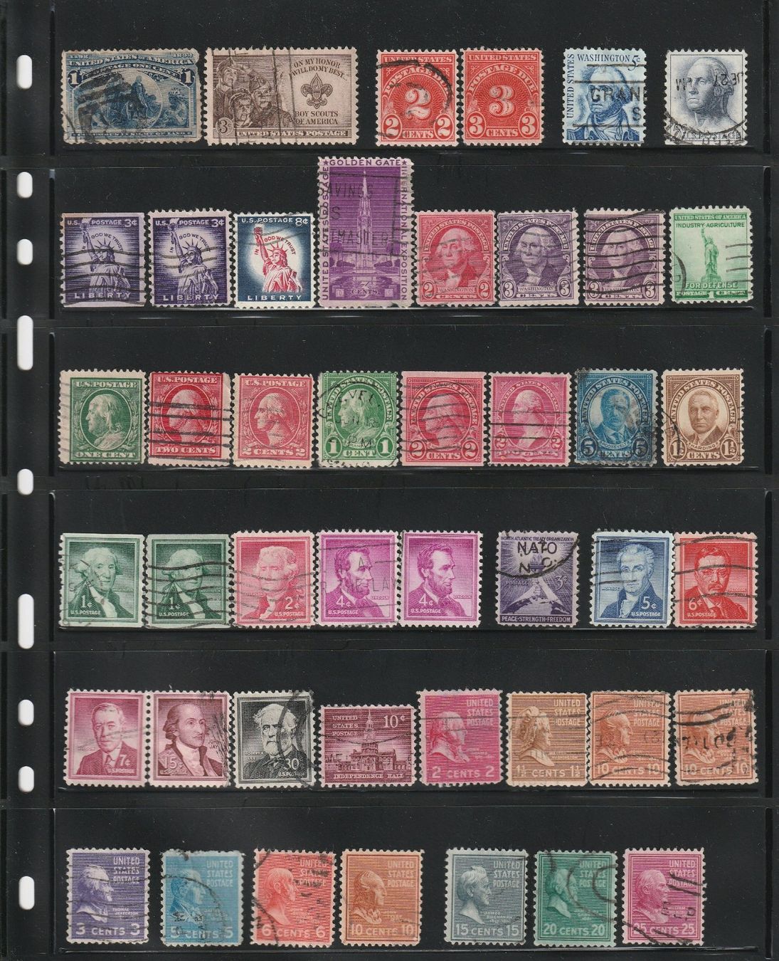 Tutti i francobolli: 58 alte Briefmarken USA – Usato da Basel venduto da chrisKB