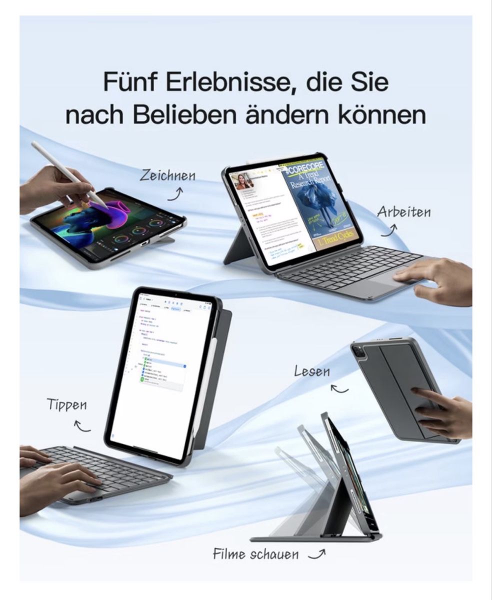 Tastiere: Inateck Keyboard iPad 11" – Nuovo (secondo la descrizione) da Schliern b. Köniz venduto da mafalda.maiam 5