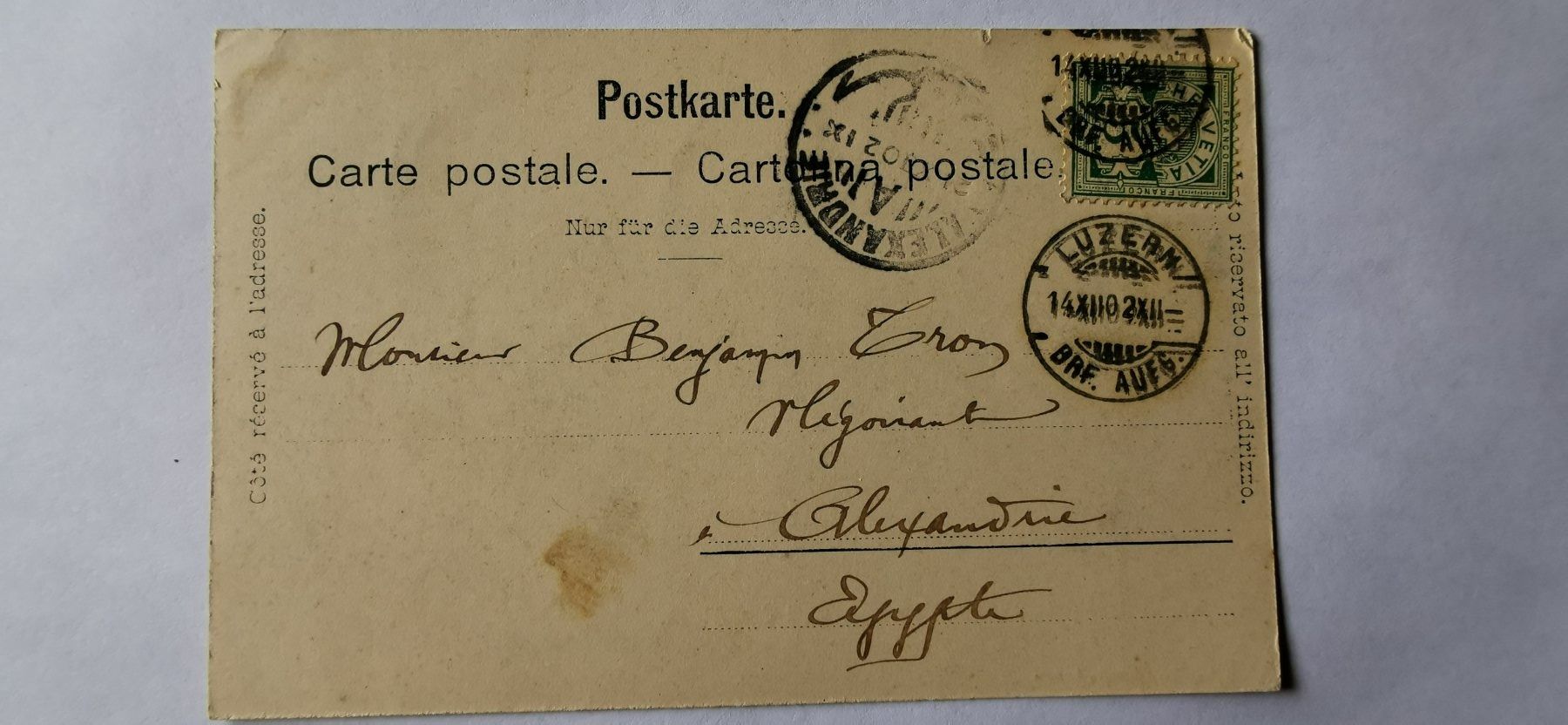 Tous les timbres: Postkarte 1902 – D'occasion à Aadorf par Chnorli-Furz