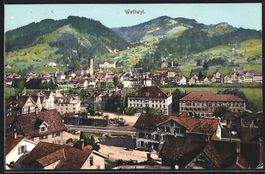 AK Wattwyl, Totale aus der Vogelschau