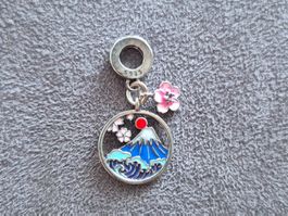 Silber Charm Berg Fuji +Garantie