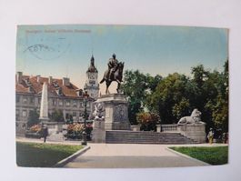 Stuttgart, Kaiser Wilhelm-Denkmal - Postkarte, Top 1913