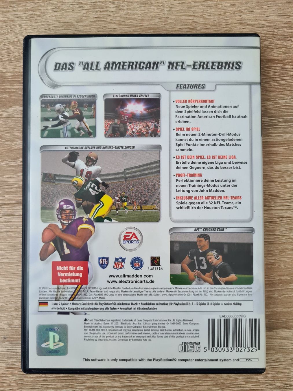 Spiele: Madden 2002 (German Cover) - PS2 – Gebraucht aus Carouge GE von Franllo 1