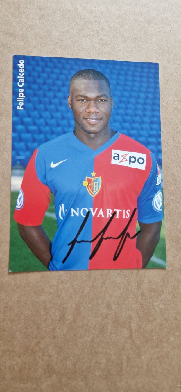 Autographes: Felipe Caicedo - FC Basel 2008 – D'occasion à Menziken par Autogramme