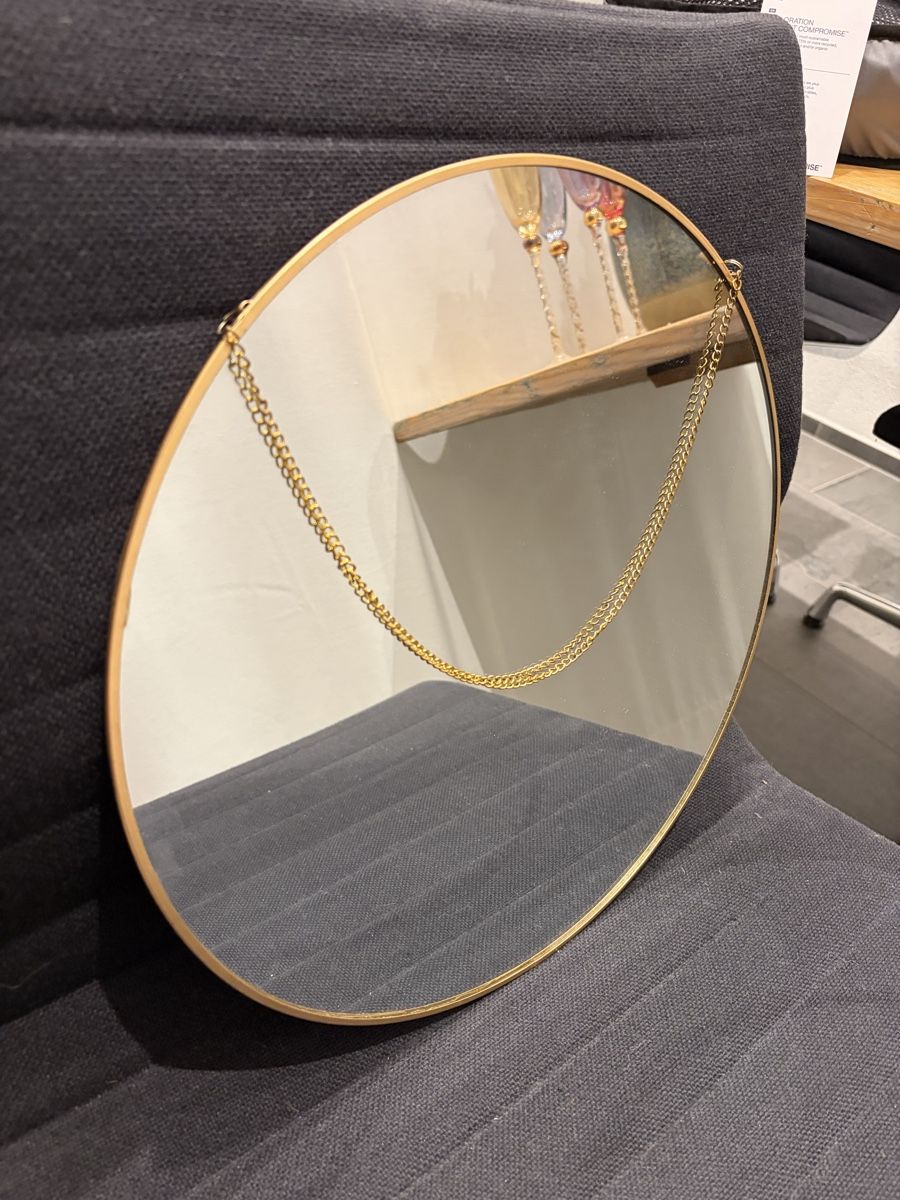 Spiegel: Wandspiegel oval Messing mit Kette – Gebraucht aus Zürich von Partagas0 1