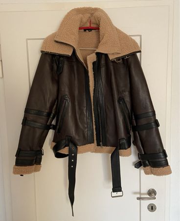 Bomberjacke Lederjacke Aviator Gr.S- Neuwertig!