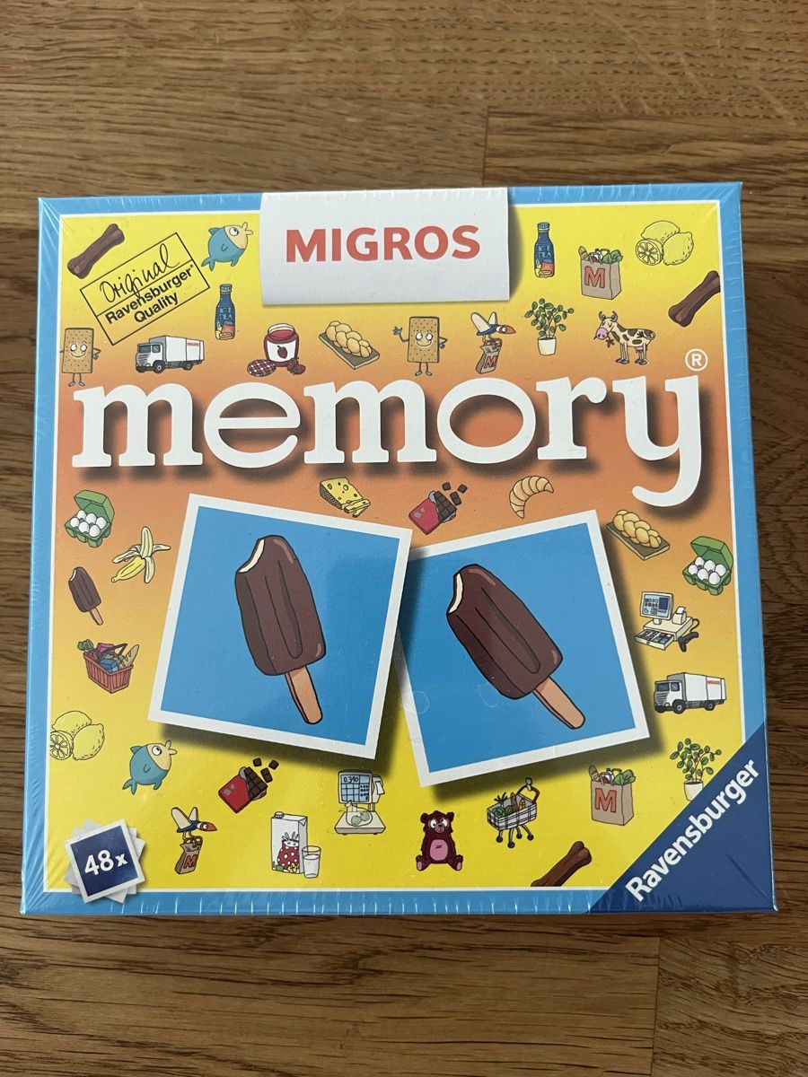 Ravensburger Giochi: Memory Migros Ravensburger – Nuovo e nell'imballaggio originale da Merlischachen venduto da alpeva