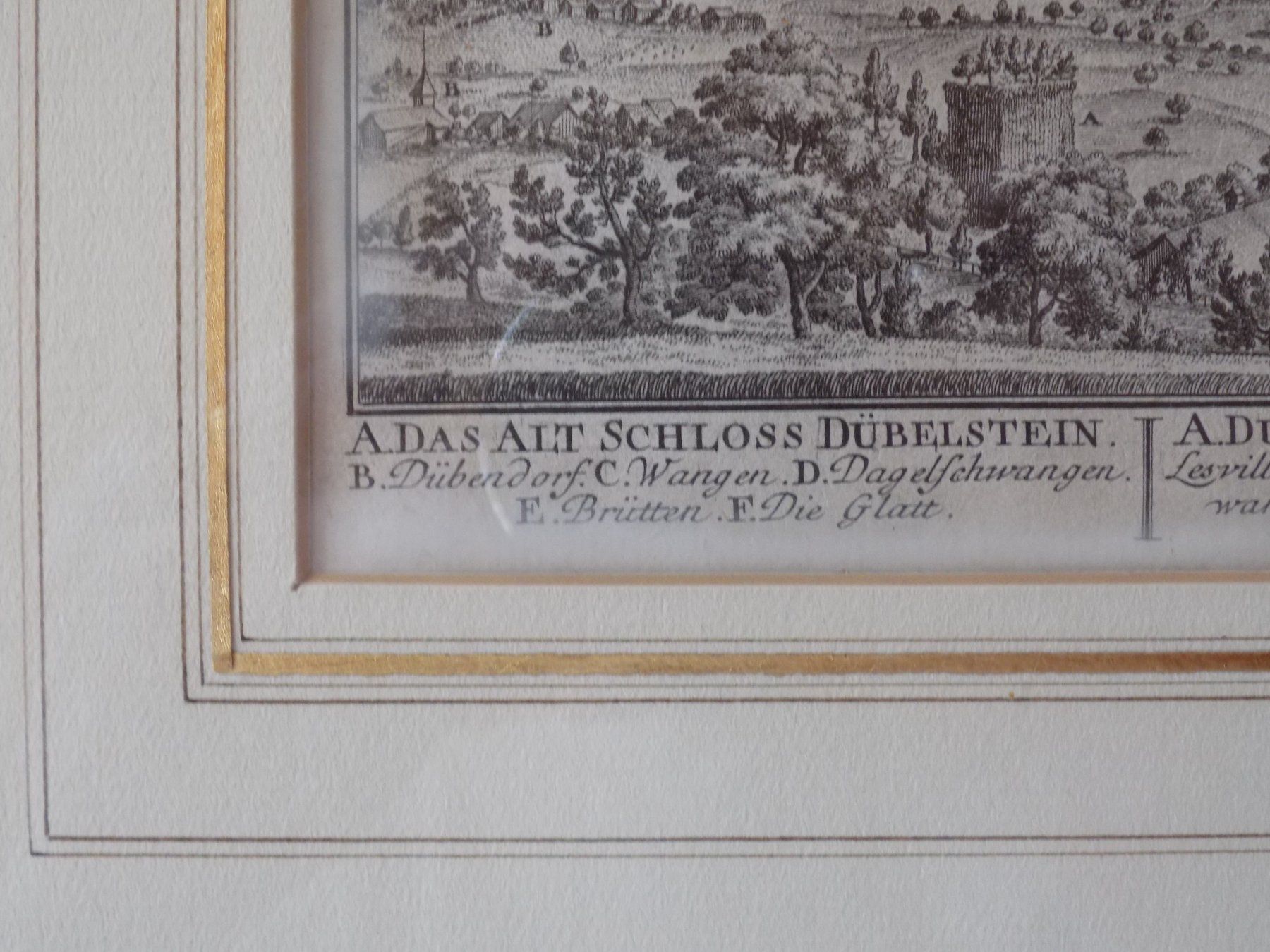 Gravures: Schloss Dübelstein Dübendorf – D'occasion à Risch par Antikfee 2