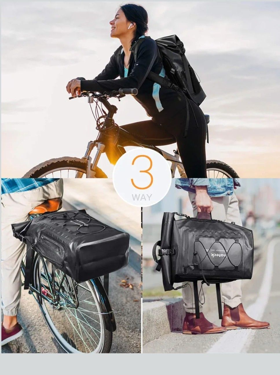 Zaini: 35L Waterproof Roll-Top Backpack Black Like New – Nuovo (secondo la descrizione) da Zürich venduto da morgannpz 9