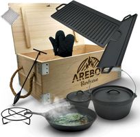 AREBOS Dutch Oven BBQ Set 9 tlg